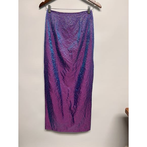 Vintage Alyce Maxi Gown Dress Sz 4 Purple Y2K Goth Whimsigoth 90S Beaded Lace Up - Picture 14 of 16